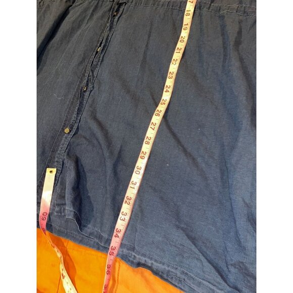 NWT J.Crew Navy Button-Down Tunic Dress  Lightweight Cotton Relaxed Fit Women's - Picture 10 of 13